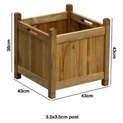 Woodside Stanfield Square Wooden Planter, Pack Of 2 -Outdoor Living Shop IKZRLABJEIE