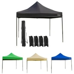 Woodside 3x3m Fully Waterproof, Heavy Duty Pop Up Gazebo + Carry Bag & Sand Bags -Outdoor Living Shop INFIPPSN0JR