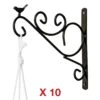 Woodside Hanging Basket/Bird Feeder Decorative Wall Bracket 12" Hook Hanger X 10 -Outdoor Living Shop IP40T25YY5G