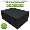 Oxbridge Black 8-10 Seater Waterproof Outdoor Garden Patio Set Furniture Cover -Outdoor Living Shop IYWQYS3ZMGT