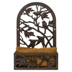 Woodside Cast Iron Wall Mounted Planter With Coco Liner - Design D -Outdoor Living Shop JCH4ACEZRIK