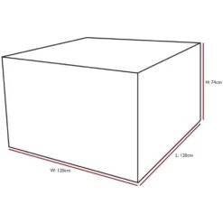 Woodside Heavy Duty Waterproof Garden Rattan Cube Set Cover GREY 120x120x74cm -Outdoor Living Shop JEJRJGG2XPY