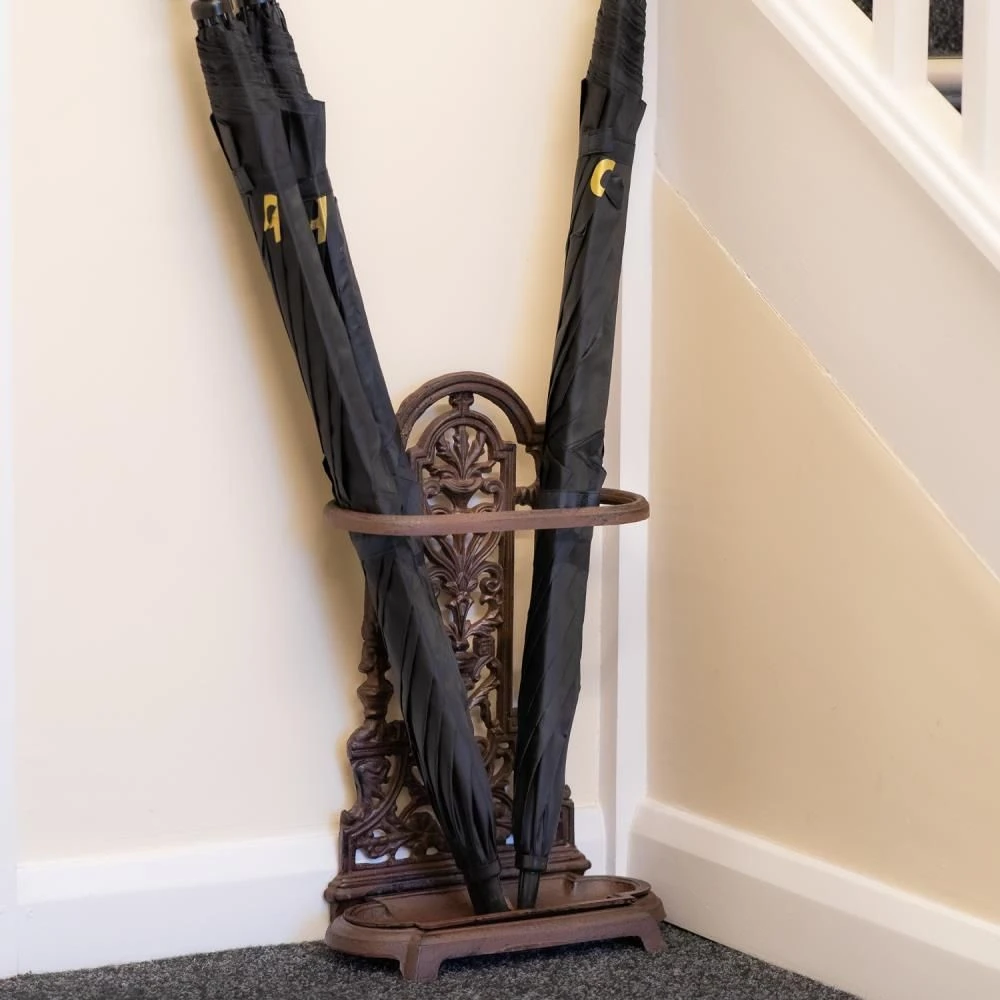 Woodside Ornate Vintage Cast Iron Umbrella/Walking Stick Stand 4 Woodside Ornate Vintage Cast Iron Umbrella/Walking Stick Stand - Image 2