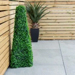 Woodside Topiary Obelisk Leaf Effect, Green 2ft Indoor Outdoor Decor (pack Of 2) -Outdoor Living Shop JUDD3K4WSRN
