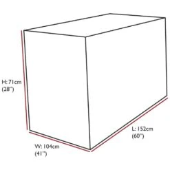 Oxbridge Black Small Table Waterproof Outdoor Garden Furniture Cover -Outdoor Living Shop JVTJQ1VRME3