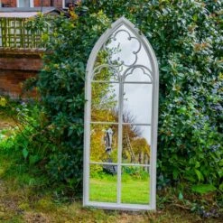 Woodside Darton XXL Decorative Arched Outdoor Garden Mirror -Outdoor Living Shop K0B2CLTWCAT