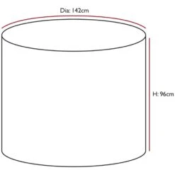 Oxbridge Black Small Round Waterproof Outdoor Garden Patio Set Furniture Cover -Outdoor Living Shop KDC3IZASA5L