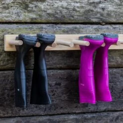 Woodside Wall Mounted Wooden Storage Rack For Wellington & Riding Boots -Outdoor Living Shop KINY0VOXWKE