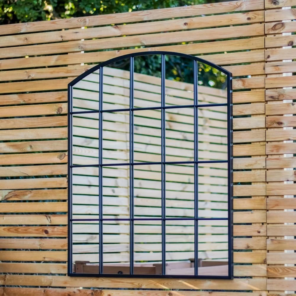 Woodside Mamble Decorative Arched Outdoor Garden Mirror, W: 76cm X H: 91cm 4 Woodside Mamble Decorative Arched Outdoor Garden Mirror, W: 76cm X H: 91cm - Image 2