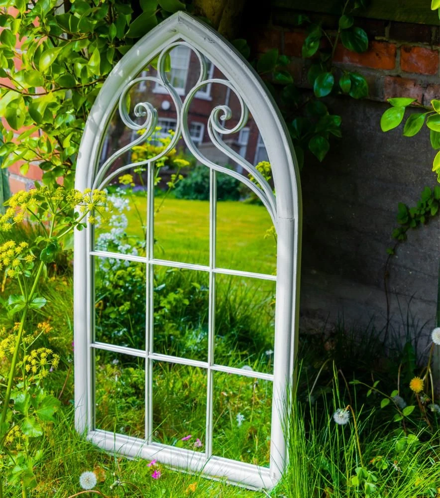 Woodside Selby XL Decorative Arched Outdoor Garden Mirror, W: 60.5cm X H: 111cm 8 Woodside Selby XL Decorative Arched Outdoor Garden Mirror, W: 60.5cm X H: 111cm - Image 6