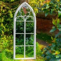 Woodside Darton XXL Decorative Arched Outdoor Garden Mirror -Outdoor Living Shop LDTMINOBEJ0