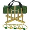 Woodside Garden Quoits Ring Toss Game, Outdoor Family Lawn Fun, 5 Rope 9 Pin -Outdoor Living Shop LEGX1FXBRWD