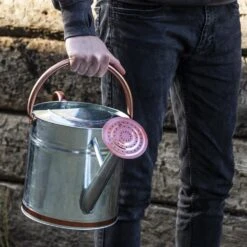 Woodside 9L Metal Garden And Plant Watering Can With Rose -Outdoor Living Shop LLR4ZWMBZUX