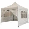 Woodside Pop Up 3m X 3m Garden Gazebo, Waterproof Garden Marquee, Ivory -Outdoor Living Shop LR5HXCHXIIU