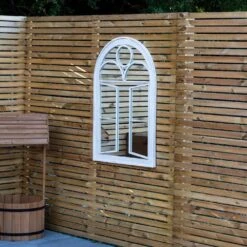 Woodside Acton Large Decorative Arched Outdoor Garden Mirror, 66.5cm X 97.5cm -Outdoor Living Shop MMB2HOVVRQN