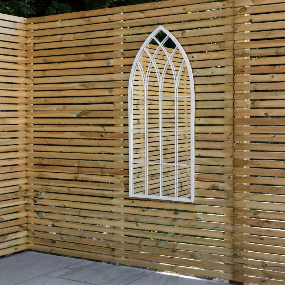 Woodside Rathen XL Decorative Arched Outdoor Garden Mirror, H: 115cm X W: 50cm 6 Woodside Rathen XL Decorative Arched Outdoor Garden Mirror, H: 115cm X W: 50cm - Image 4