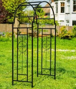 Woodside Northwold Metal Garden Arch, Traditional Decorative Archway For Paths/Entrances -Outdoor Living Shop MXNSSHOGMG5