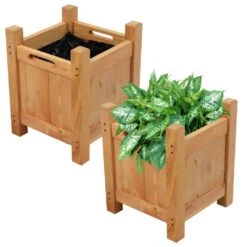 Woodside Aldeby Wooden Garden Planter/Flower Pot Container Box, Pack Of 2 15 Woodside Aldeby Wooden Garden Planter/Flower Pot Container Box, Pack Of 2 -Outdoor Living Shop MZ0D445KMZ5