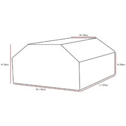 Woodside 6 Seater Square Picnic Table Waterproof Cover GREEN -Outdoor Living Shop OMBWTWMURSY