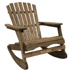 Woodside Aldeby Adirondack Outdoor Garden Patio Wooden Rocking Chair 12 Woodside Aldeby Adirondack Outdoor Garden Patio Wooden Rocking Chair -Outdoor Living Shop OOAPSXMGY5M
