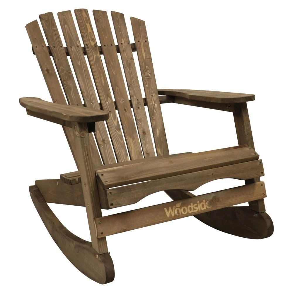 Woodside Aldeby Adirondack Outdoor Garden Patio Wooden Rocking Chair 6 Woodside Aldeby Adirondack Outdoor Garden Patio Wooden Rocking Chair - Image 4
