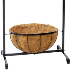 Woodside Hanging Coconut Flower Basket Planter Stand With Garden Welcome Sign 9 Woodside Hanging Coconut Flower Basket Planter Stand With Garden Welcome Sign -Outdoor Living Shop OY2P45ROYQZ