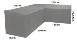 Woodside Green L Shape Outdoor Dining Waterproof Patio Set Cover Rattan -Outdoor Living Shop P0WOOFF4IKI