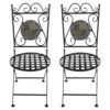 Woodside Set Of Two Decorative Mosaic Folding Garden Chairs Outdoor Furniture -Outdoor Living Shop PELL44BXTQA