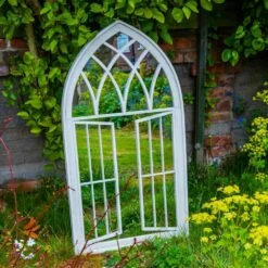 Woodside Truro XL Decorative Arched Outdoor Garden Mirror, W: 64cm X H: 117.5cm 14 Woodside Truro XL Decorative Arched Outdoor Garden Mirror, W: 64cm X H: 117.5cm -Outdoor Living Shop PJNUJUZQHPA