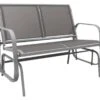 Woodside Stalham Grey 2 Seater Garden Glider Bench, Outdoor Rocking Swing Seat -Outdoor Living Shop PKCOLPW2S22