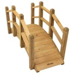 Woodside Wooden Decorative Garden Bridge Ornament For Ponds/Streams/Borders, 1.2m -Outdoor Living Shop PLTF0OTO2BL