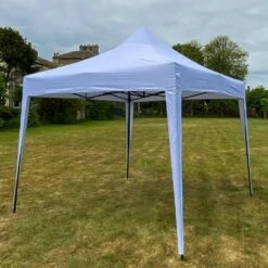 Woodside Pop Up 3m X 3m Garden Gazebo, Waterproof Garden Marquee, Pure White -Outdoor Living Shop PLTWRPBJTKF