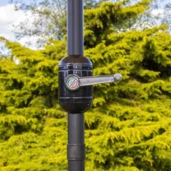 Woodside Large 2.7m Garden Parasol Umbrella With Winding Crank & Tilt Green -Outdoor Living Shop PRKUSRSB5AL