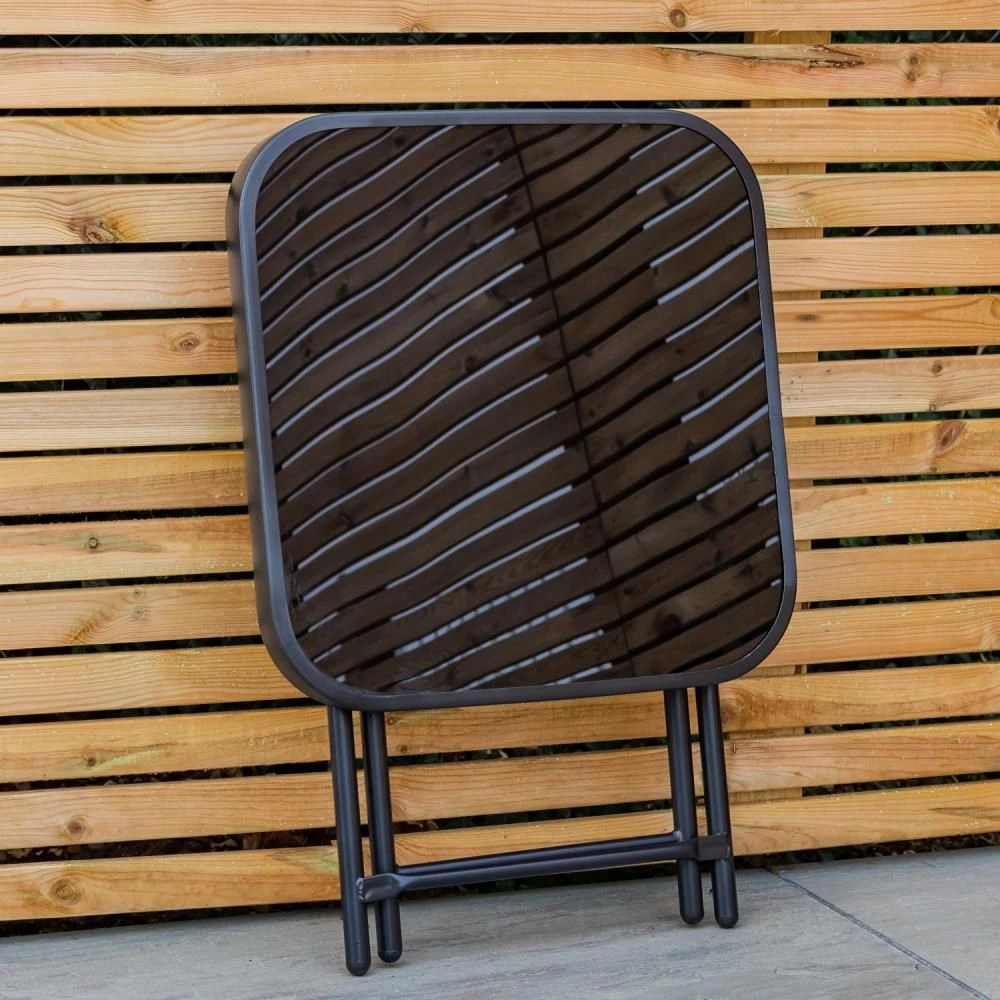 Woodside Rushford Folding Outdoor Garden Coffee/Drinks/Side Table 4 Woodside Rushford Folding Outdoor Garden Coffee/Drinks/Side Table - Image 2