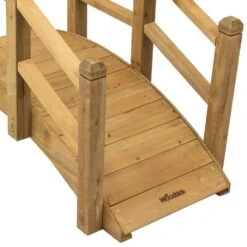 Woodside Wooden Decorative Garden Bridge Ornament For Ponds/Streams/Borders, 1.2m -Outdoor Living Shop QAYYYH4J4AY