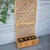 Woodside Aldburgh Wooden Garden Trough Planter/Flower Container Box With Trellis -Outdoor Living Shop QEO2LADXIIF