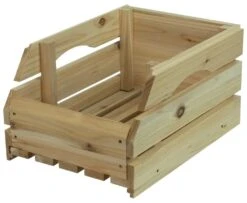 Woodside Wooden Storage Boxes/Stackable Crates With Handles For Fruit/Veg, Pack Of 3 8 Woodside Wooden Storage Boxes/Stackable Crates With Handles For Fruit/Veg, Pack Of 3 -Outdoor Living Shop RWAQSDYZOCR