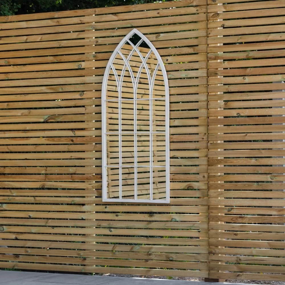 Woodside Rathen XL Decorative Arched Outdoor Garden Mirror, H: 115cm X W: 50cm 8 Woodside Rathen XL Decorative Arched Outdoor Garden Mirror, H: 115cm X W: 50cm - Image 6