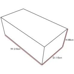 Woodside 4-6 Seater Rectangular Patio Set Cover BLACK 5 Woodside 4-6 Seater Rectangular Patio Set Cover BLACK -Outdoor Living Shop SCM25MUDG5Y