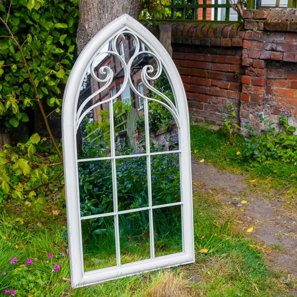 Woodside Selby XL Decorative Arched Outdoor Garden Mirror, W: 60.5cm X H: 111cm 4 Woodside Selby XL Decorative Arched Outdoor Garden Mirror, W: 60.5cm X H: 111cm - Image 2