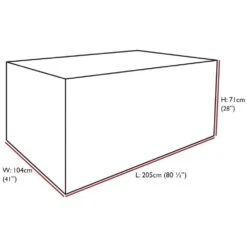 Oxbridge Sand Large Table Waterproof Outdoor Garden Furniture Cover -Outdoor Living Shop SI31DHZD3WE