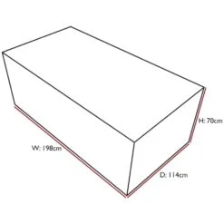 Woodside 8 Seater Rectangular Garden Patio Table Cover Furniture Waterproof -Outdoor Living Shop TXTON1EHMNL