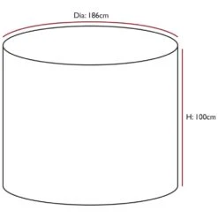 Oxbridge Sand Medium Round Waterproof Outdoor Garden Patio Set Furniture Cover -Outdoor Living Shop UHAILK0LYJ1