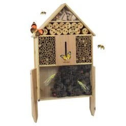 Woodside Standing Wooden Insect Hotel With Ground Stakes, Outdoor Bug/Bee House -Outdoor Living Shop UKROMID1UW5