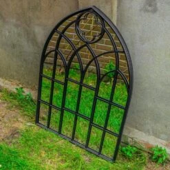 Woodside Wyton XL Decorative Arched Outdoor Garden Mirror, W: 70cm X H: 100cm 7 Woodside Wyton XL Decorative Arched Outdoor Garden Mirror, W: 70cm X H: 100cm -Outdoor Living Shop UT4HNKDWE4E