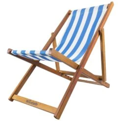 Woodside Traditional Folding Beach/Garden Wooden Deck Chair Seaside Lounger Light Blue & White X 2 8 Woodside Traditional Folding Beach/Garden Wooden Deck Chair Seaside Lounger Light Blue & White X 2 -Outdoor Living Shop UXAHKPSVE3Q