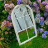 Woodside Oxshott XL Decorative Arched Outdoor Garden Mirror, W: 60cm X H: 100cm