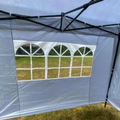 Woodside Pop Up 3m X 3m Garden Gazebo, Waterproof Garden Marquee, Pure White -Outdoor Living Shop WMDNOGEB323