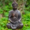 Woodside 37cm Tall Indoor/Outdoor Meditating Buddha Statue Decoration Statuary Décor Ornament -Outdoor Living Shop WNDYBQWZNLI
