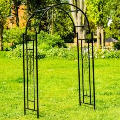 Woodside Northwold Metal Garden Arch, Traditional Decorative Archway For Paths/Entrances -Outdoor Living Shop WRCQALNZQL4